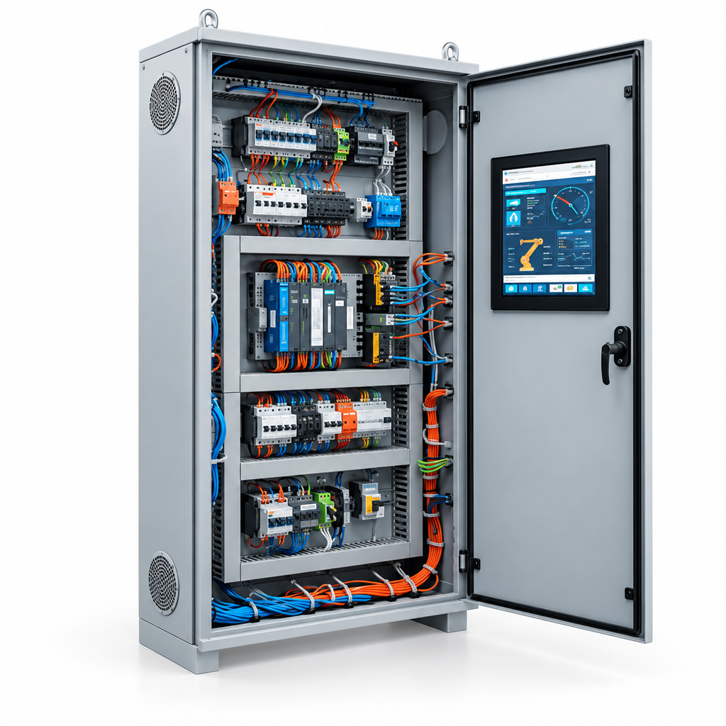[STE-AS-PLCP] PLC (Programmable Logic Controller) Panel is an advanced industrial automation enclosure