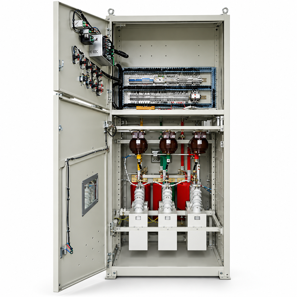 [STE-CS-MVCP] MV Capacitor Panels are high-performance medium voltage power factor correction systems